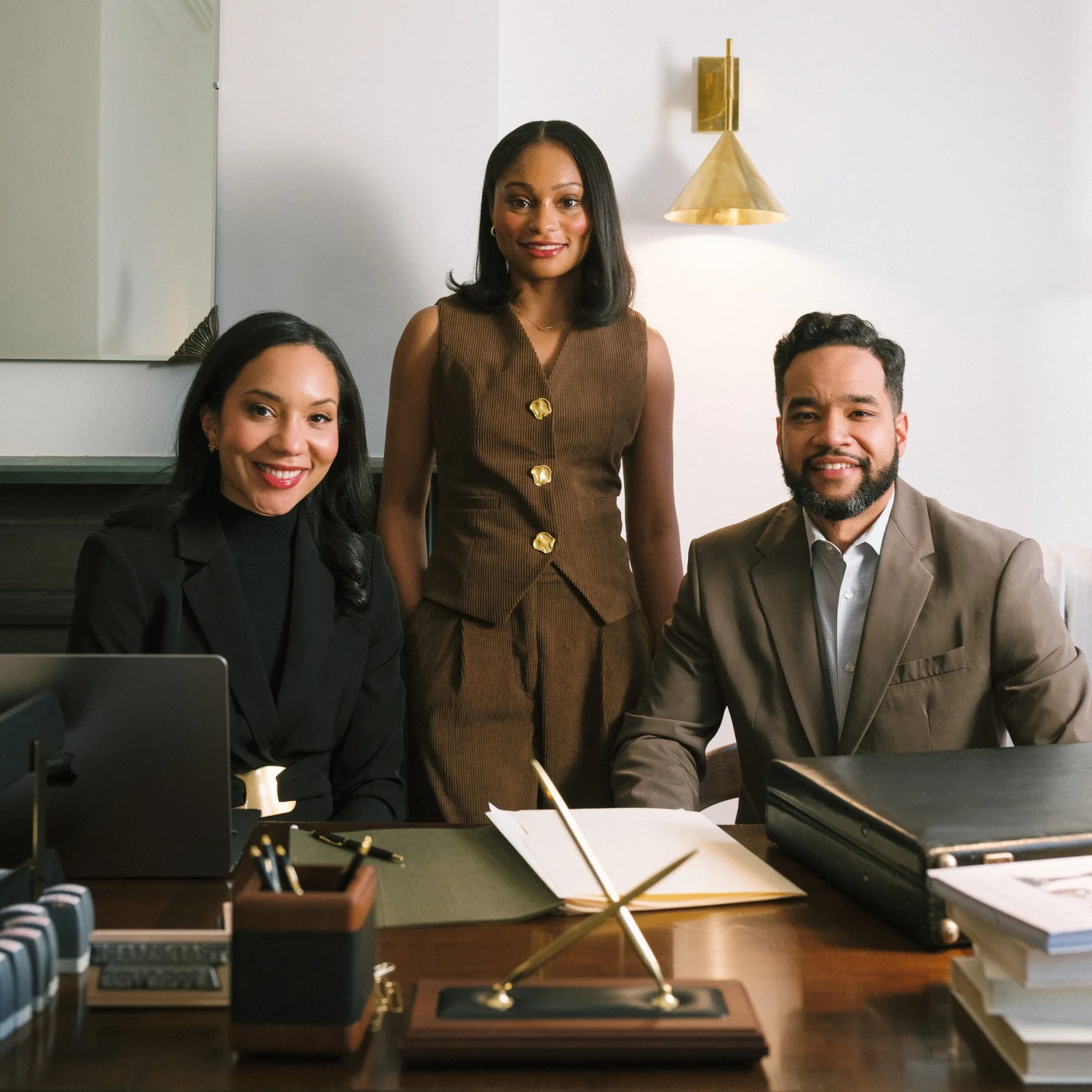 The Watson and Young team at their desk
