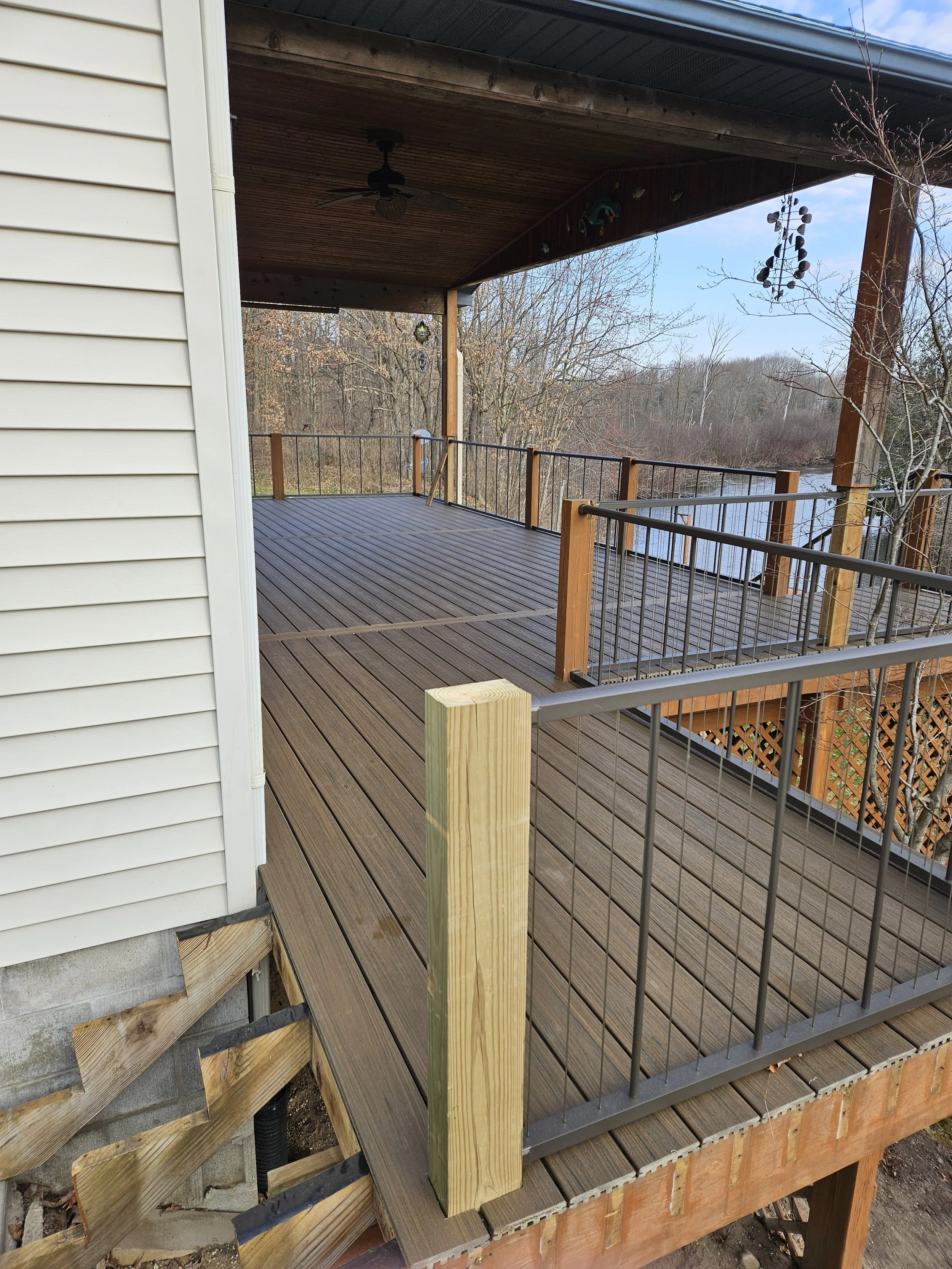 Michigan new deck construction services by Pace Contracting