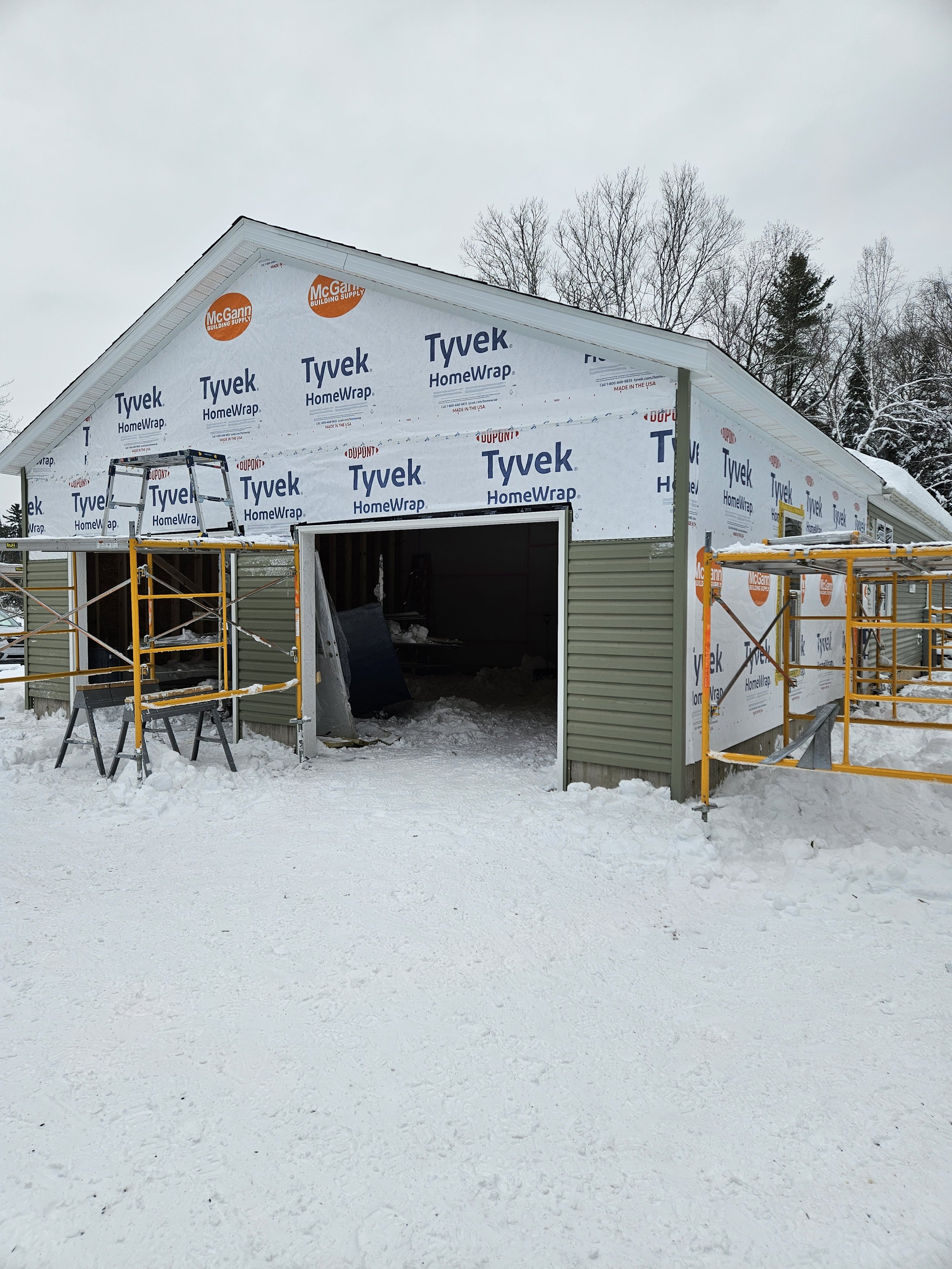 new garage construction upper michigan