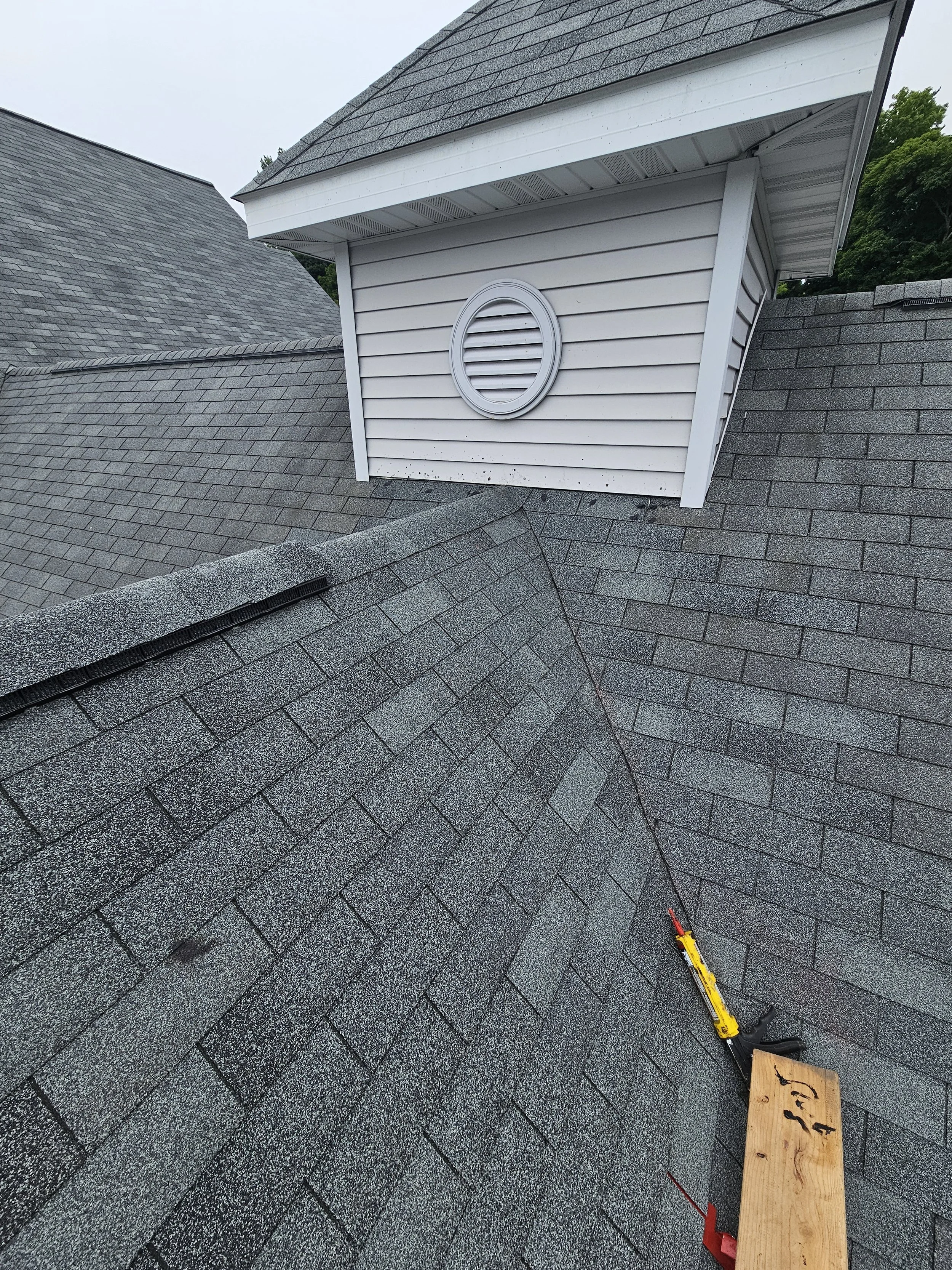 new roof installed in Michigan home