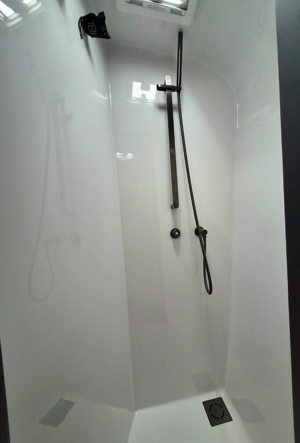 Completed shower enclosure aboard SUR | Jaluit.