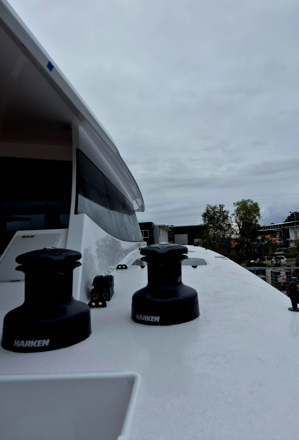 Deck winches and hardware aboard SUR | Jaluit.