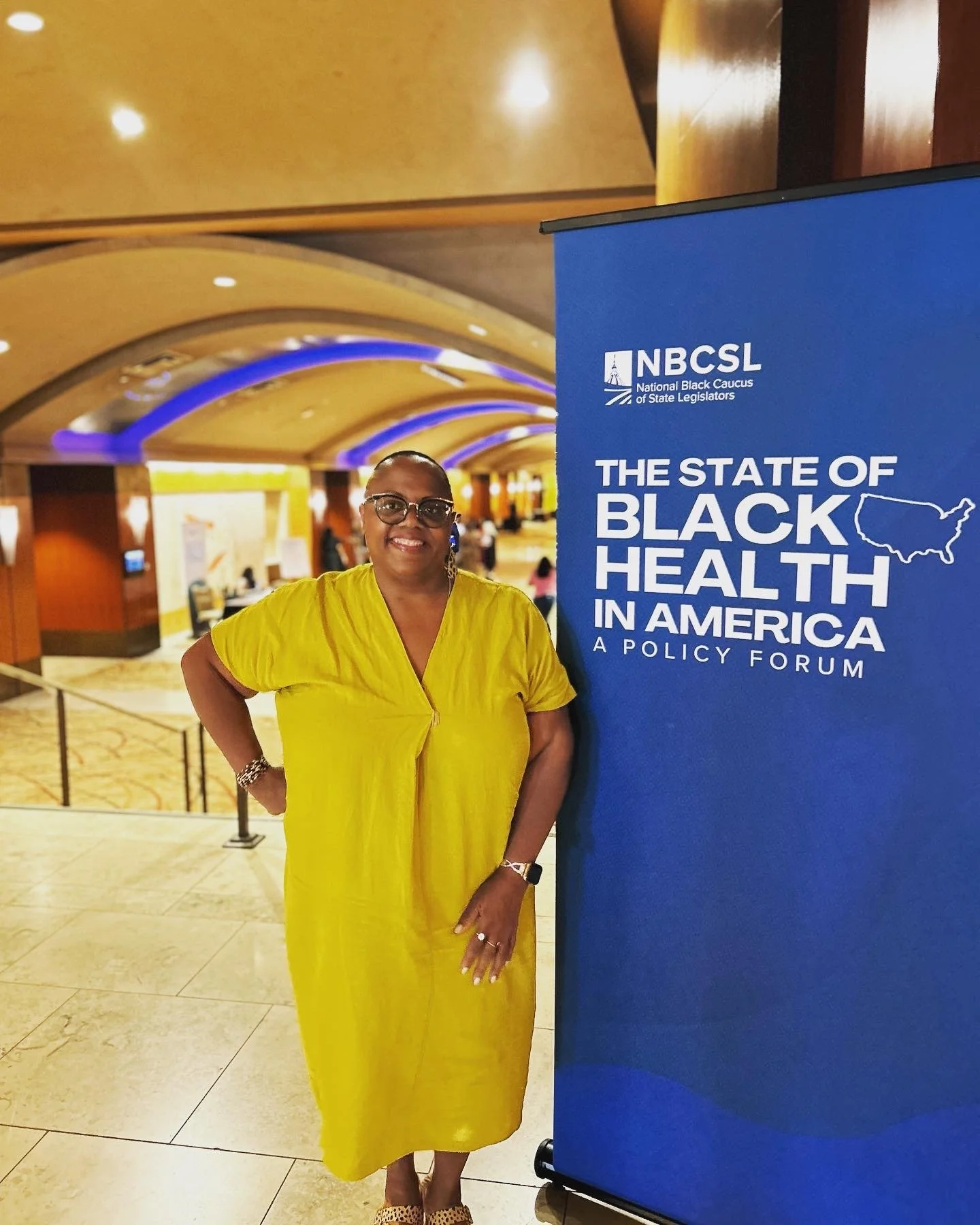 Michele Tedder at the  'The State of Black Health in America' conference center