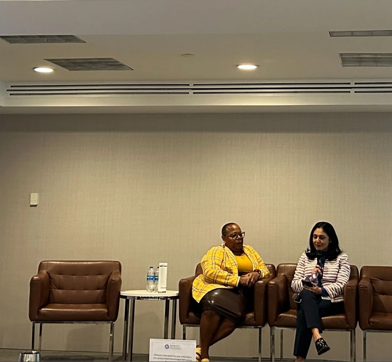 Michele Tedder on speaking on a panel on stage