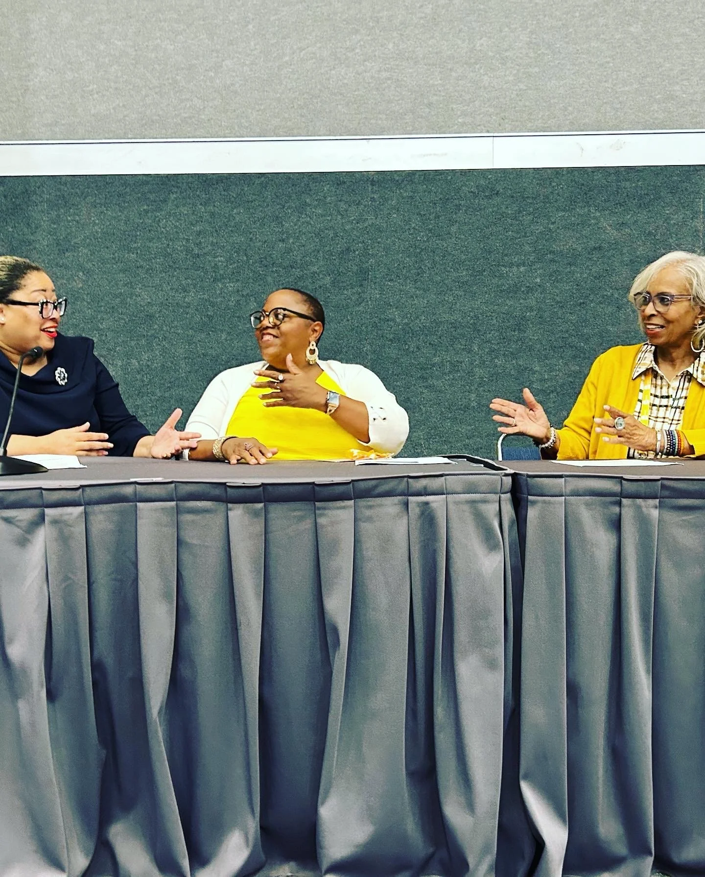 Michele Tedder on speaking on a panel on stage