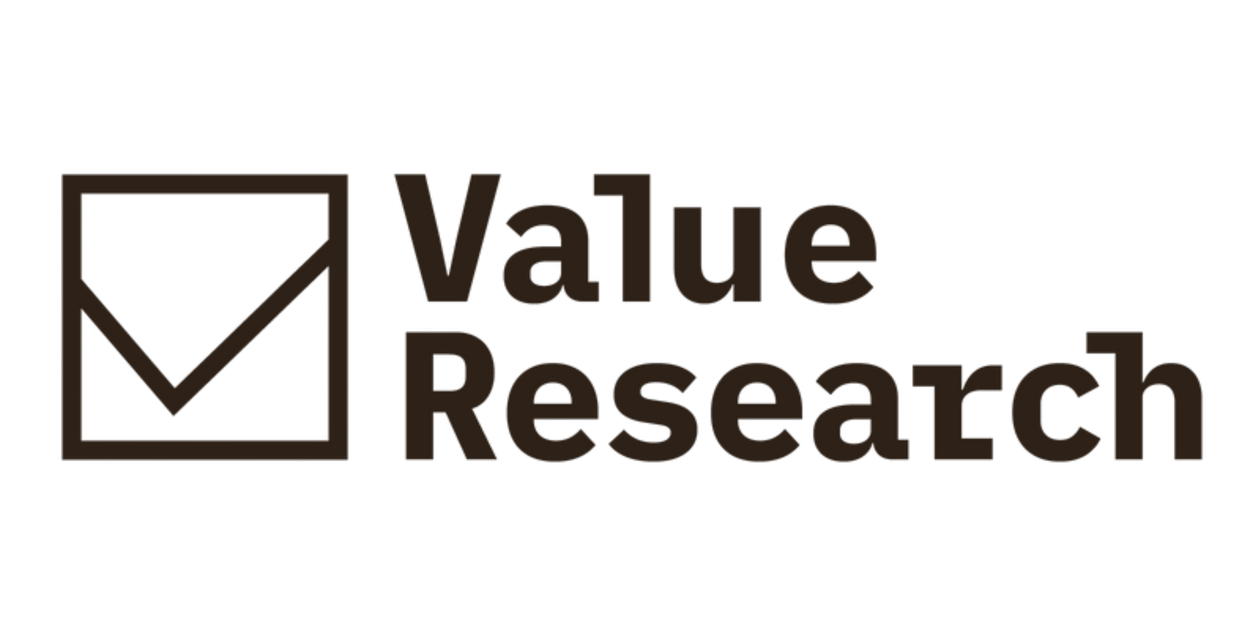 Logo with a checklist box and the words "Value Research" in black text.