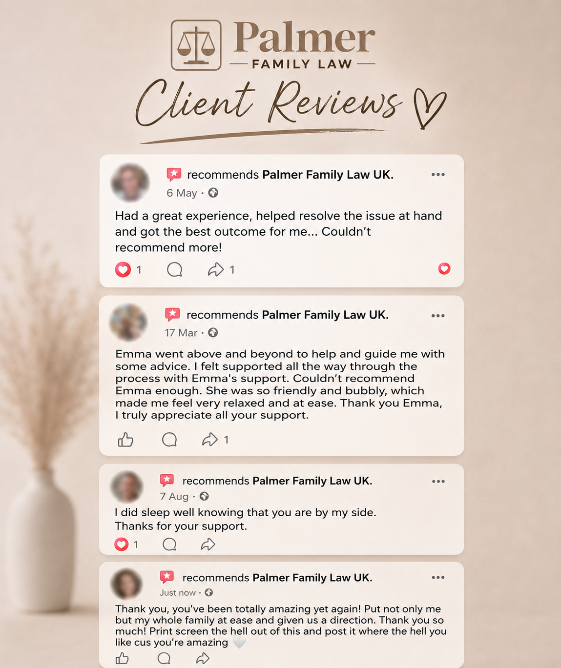 Family Law client reviews