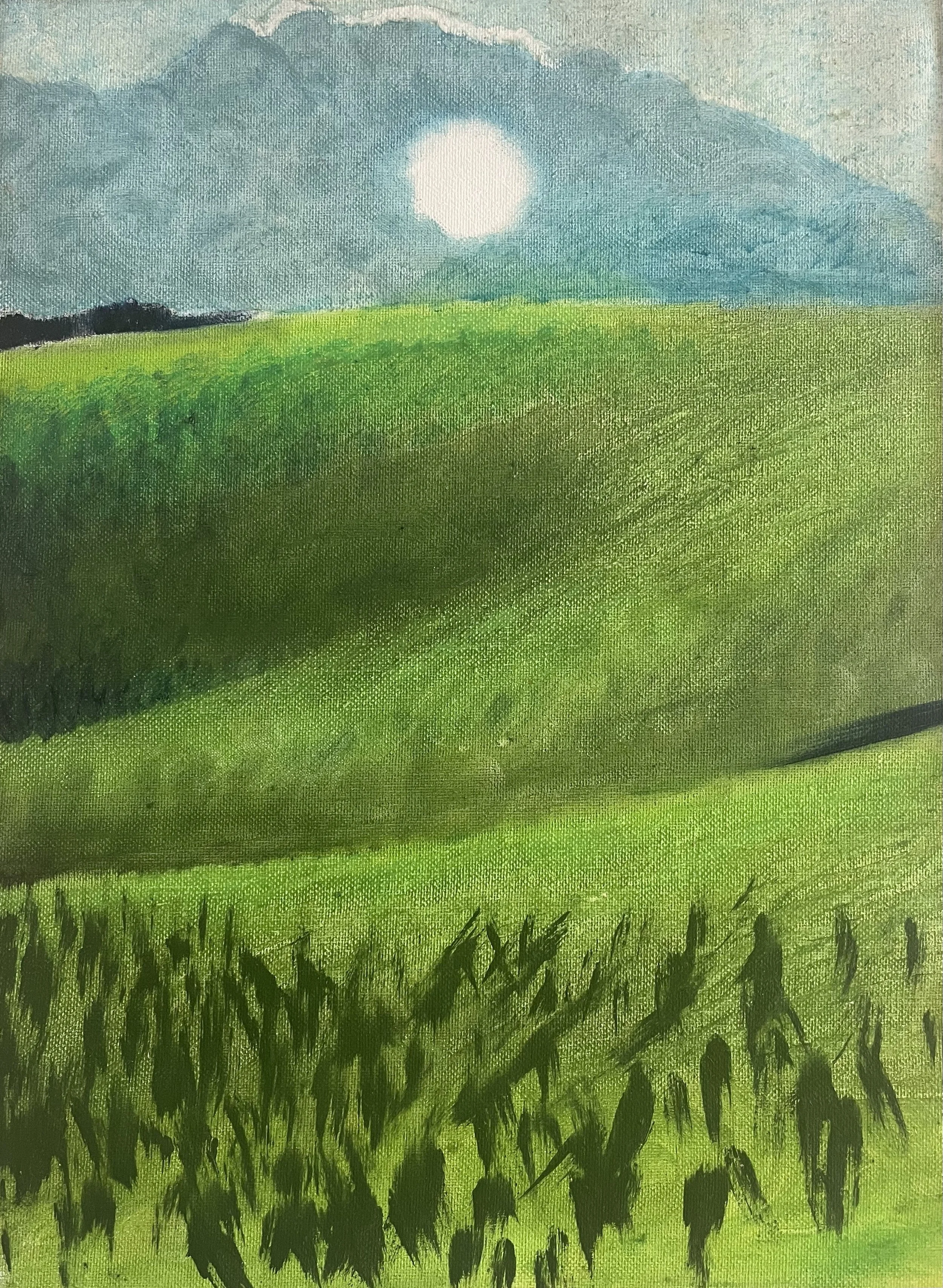 Full Moon, oil on canvas, 12" x 16"