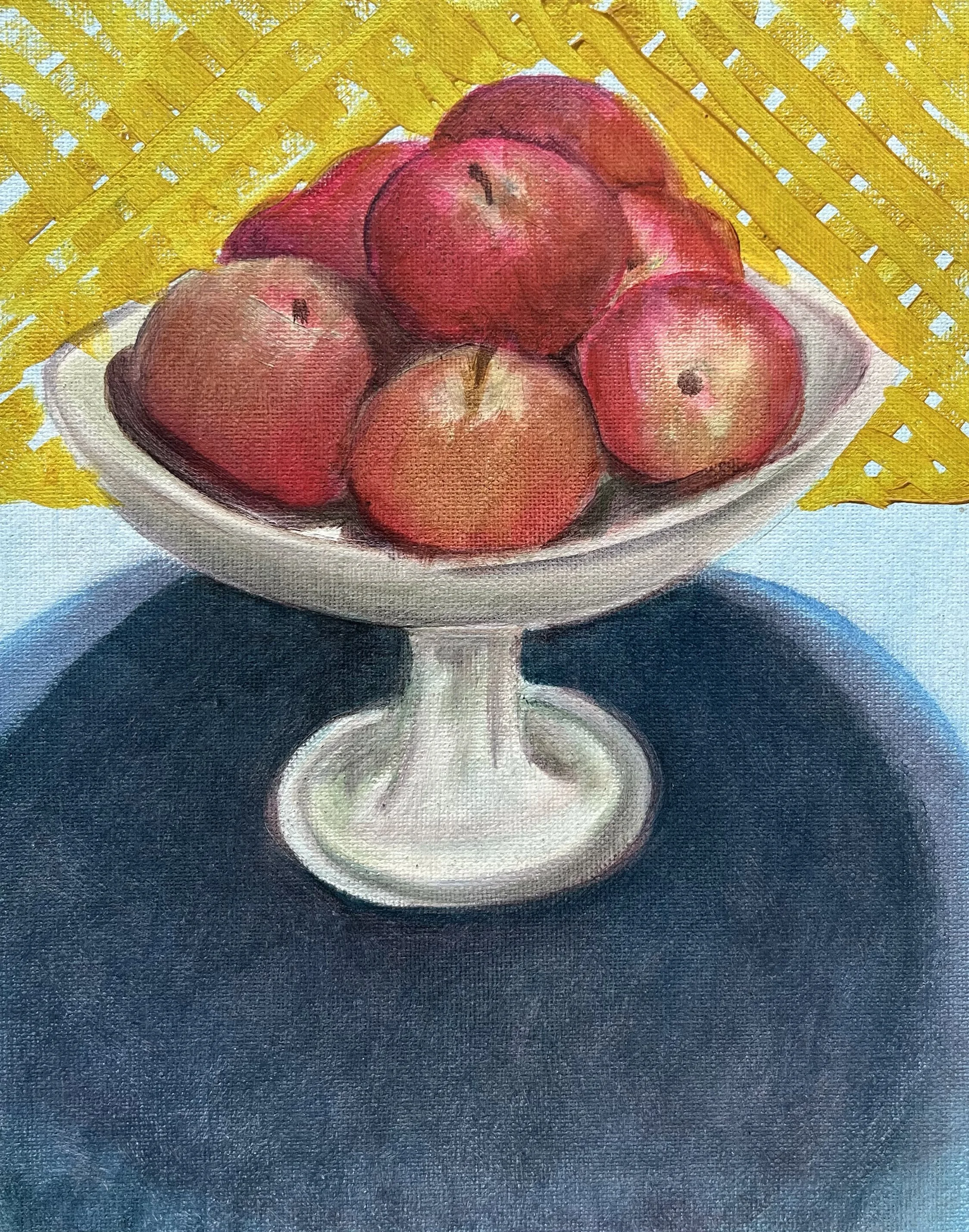 Compote, Oil on panel
