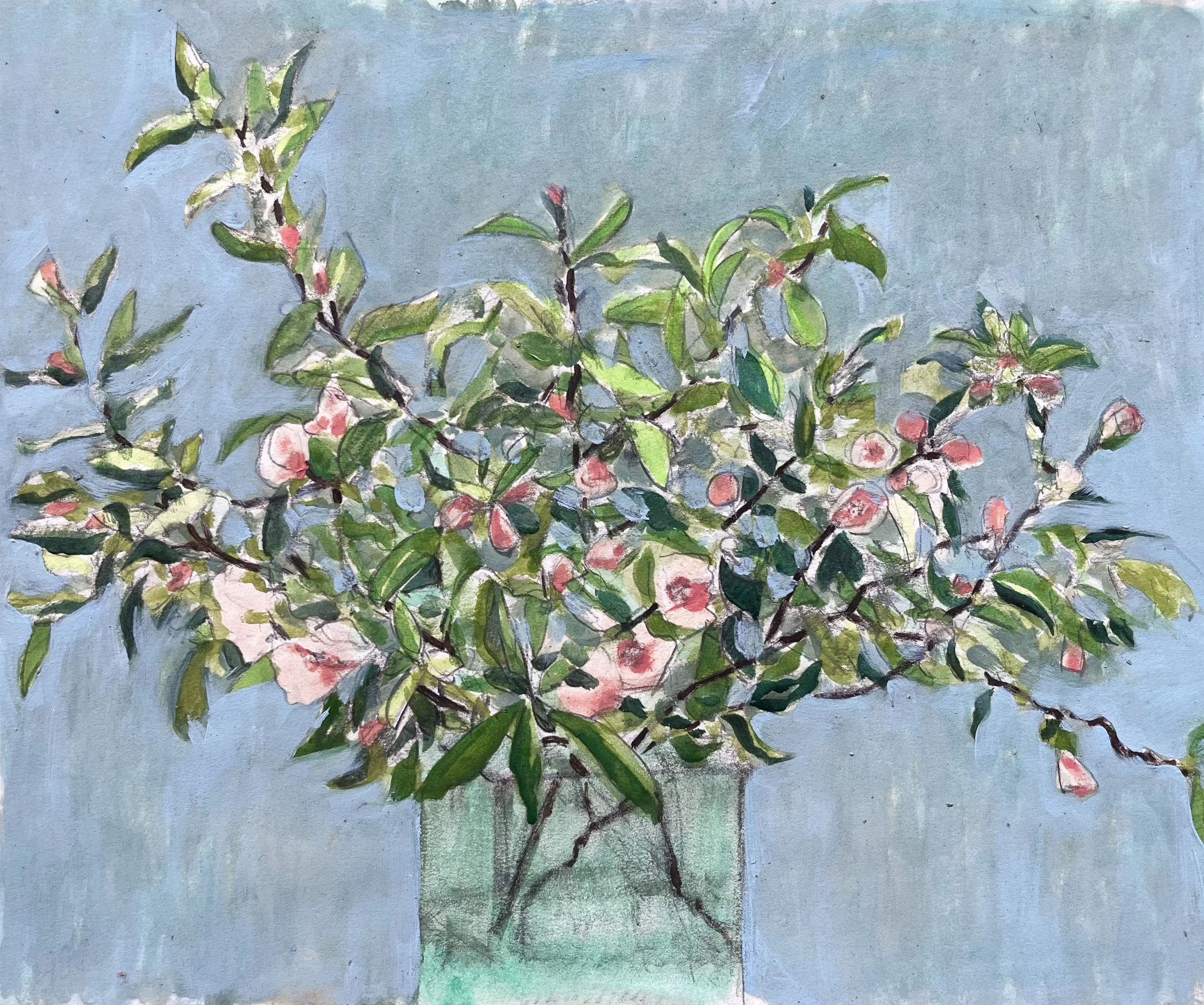 Quince, Oil on paper