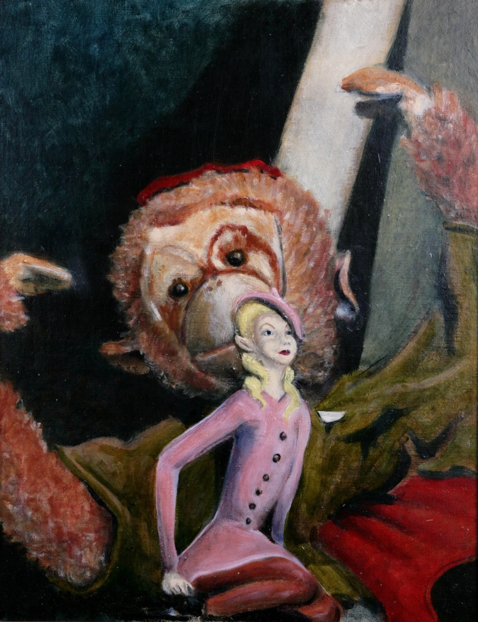 Doll Study, oil on panel