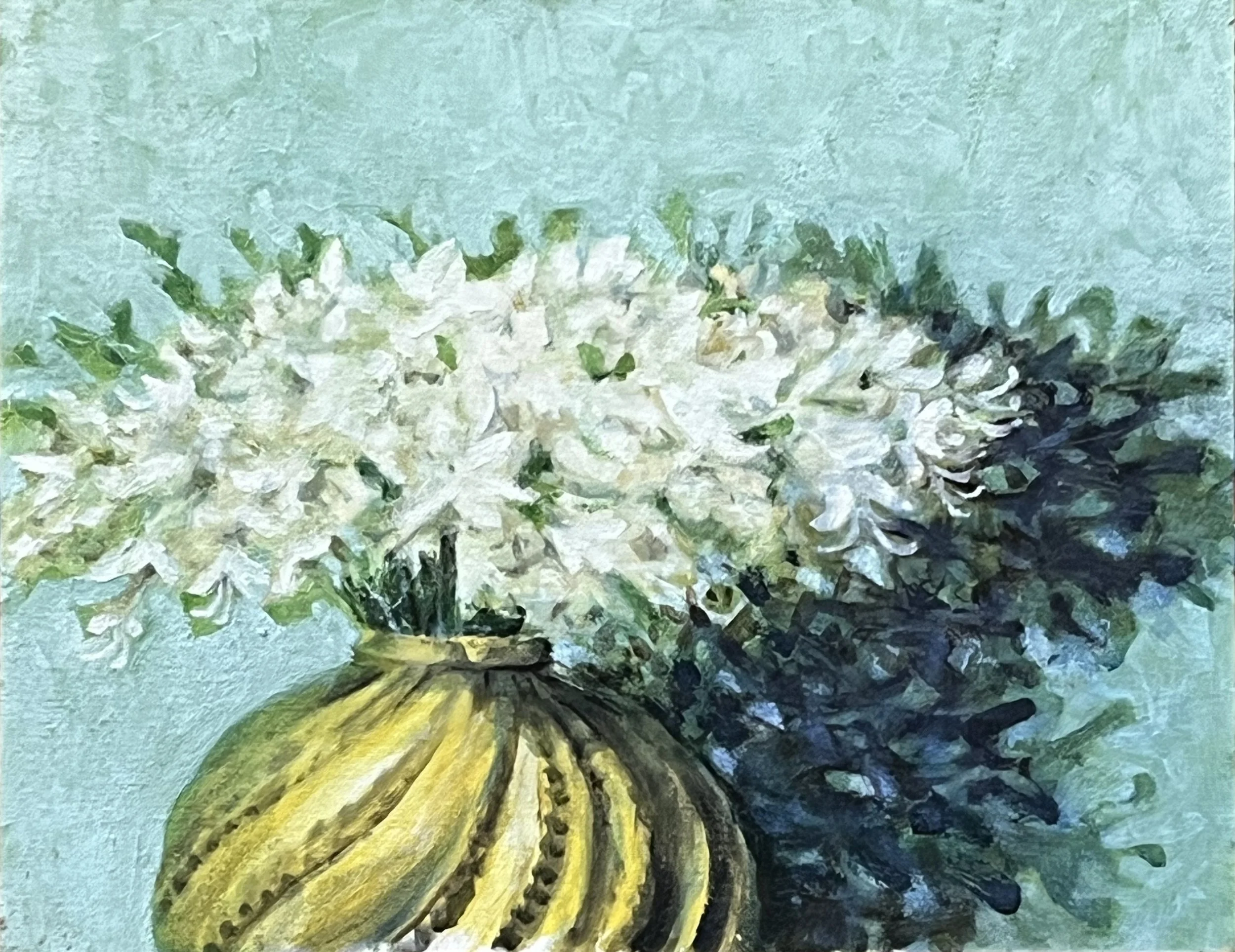 Hosta Royal Standard, Oil on panel