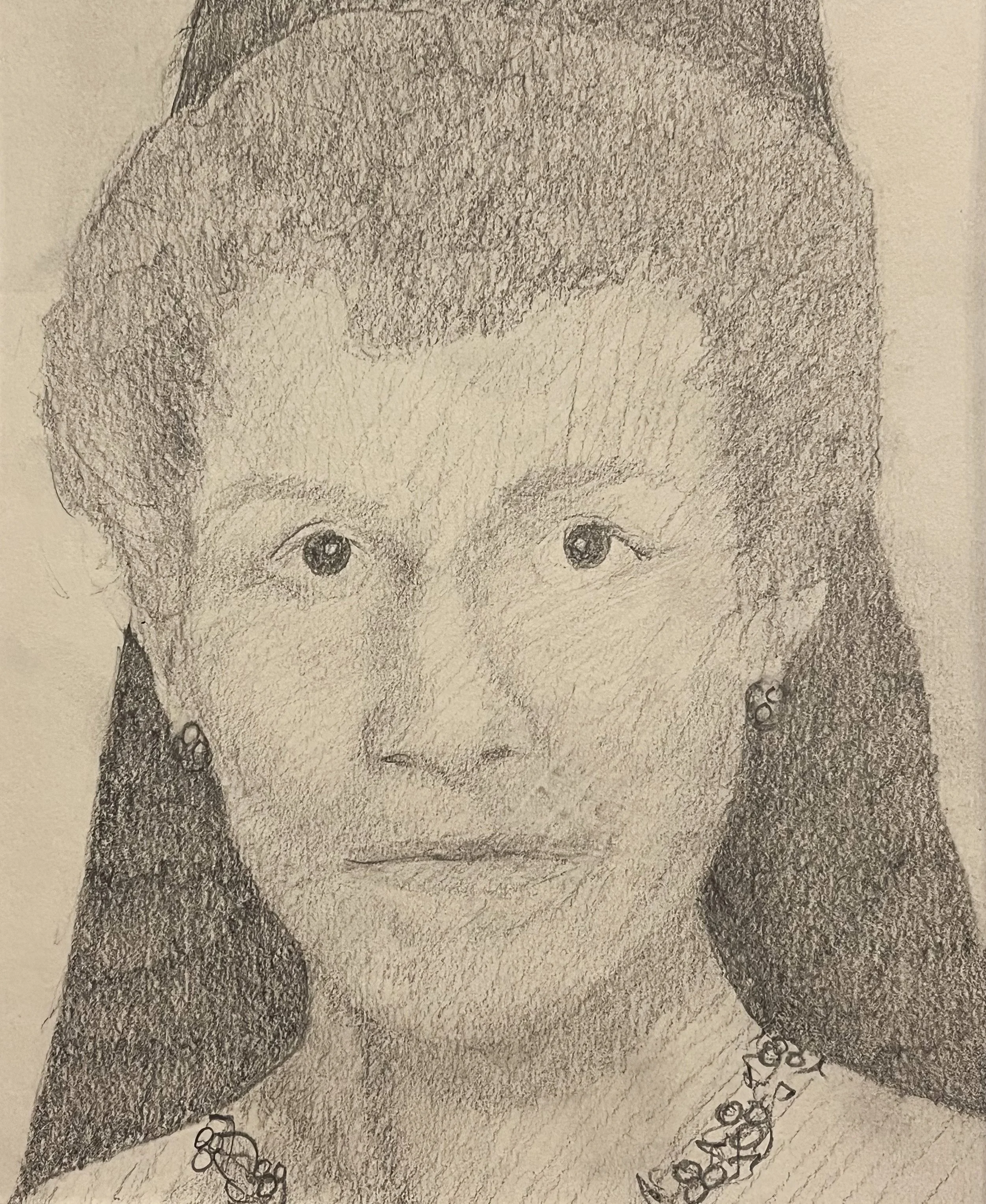 The Artist's Mother, graphite on paper