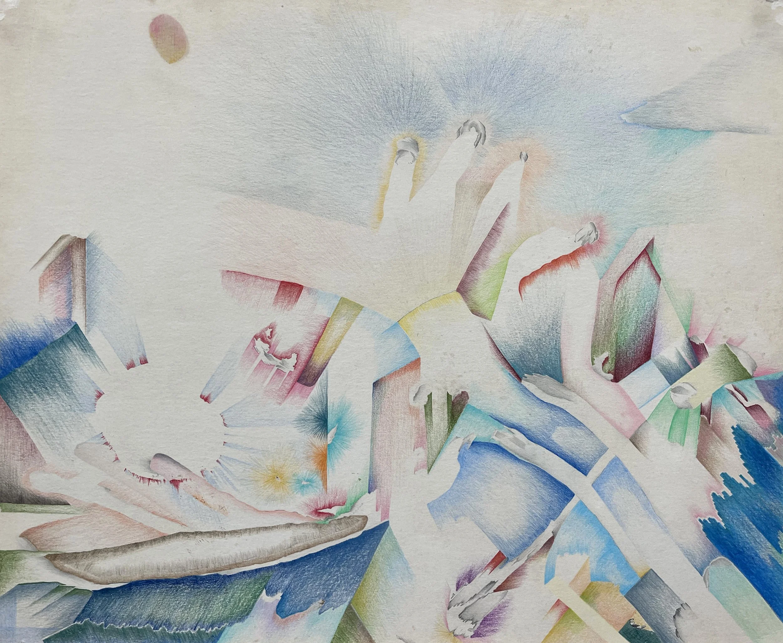 Stevie Smith, graphite and colored pencil, 1977