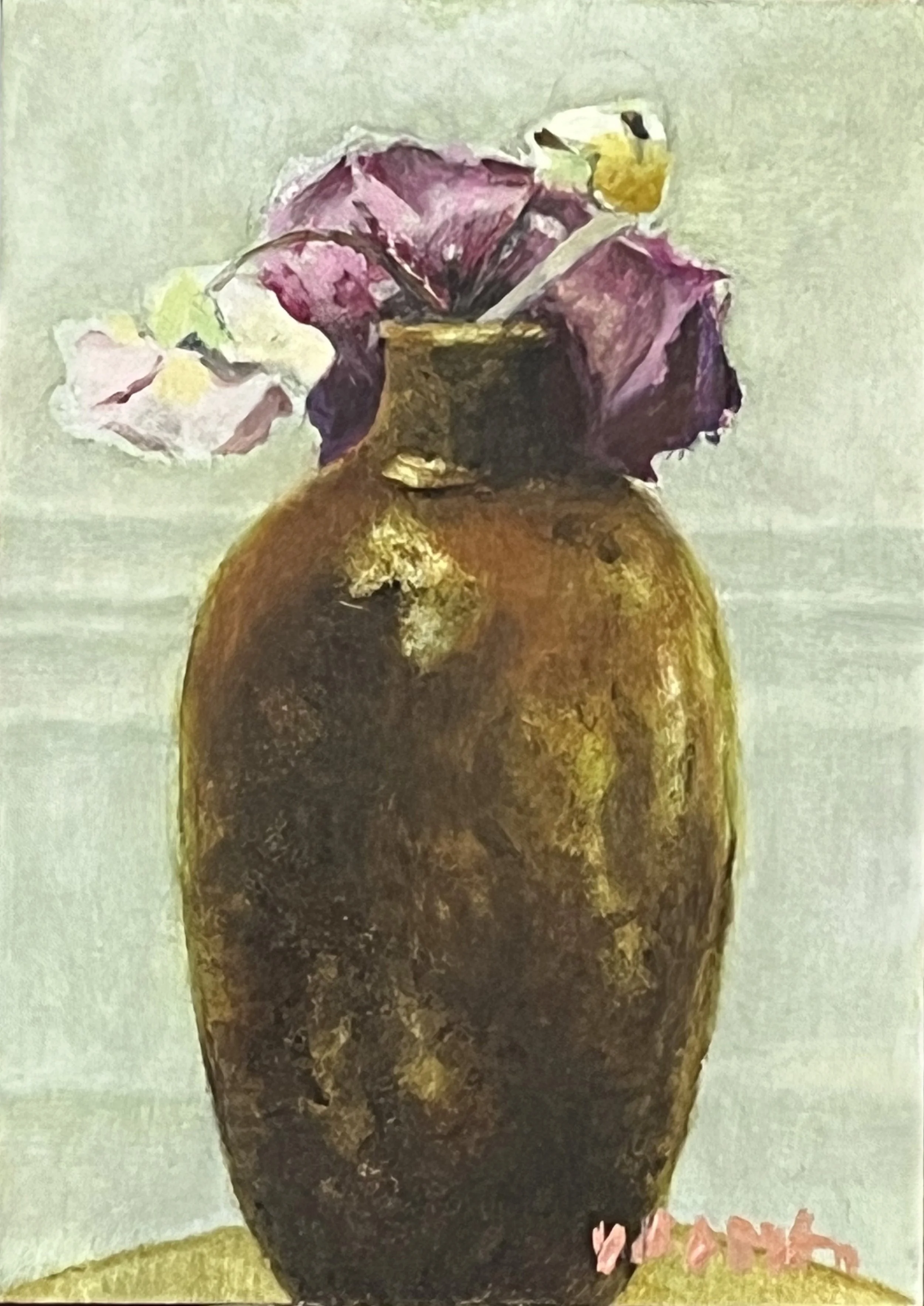 Rose, Oil on panel