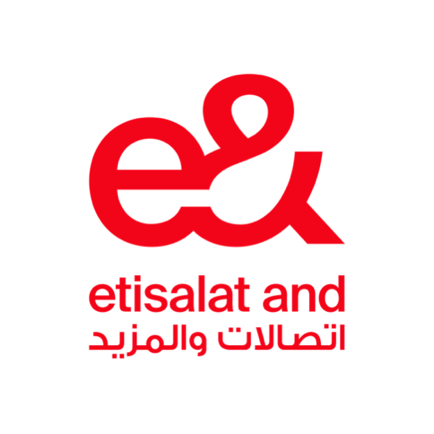 Etisalat logo with Arabic and English text.