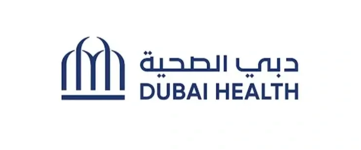 Dubai Health logo with Arabic and English text.