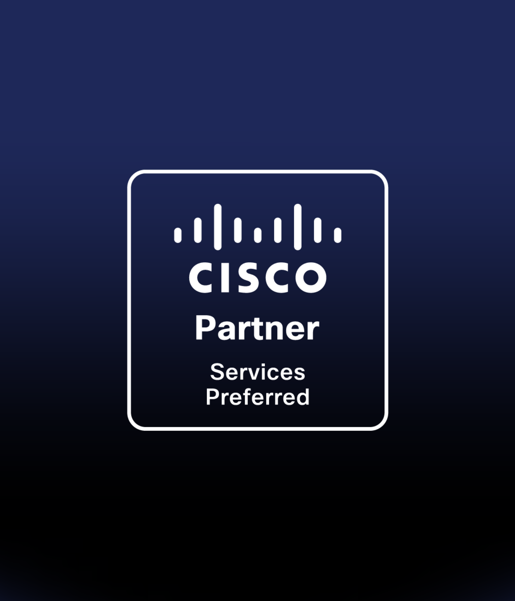 Cisco Services Preferred Partner Badge awarded to ITQAN Al Khaleej Computers.
