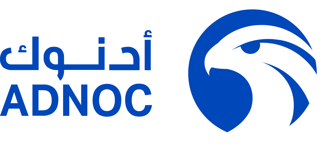 Logo of the ADNOC organization with Arabic and English text.