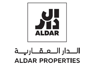 ALDAR Properties logo with Arabic and English text.