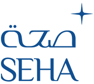 SEHA logo with both Arabic and English text.