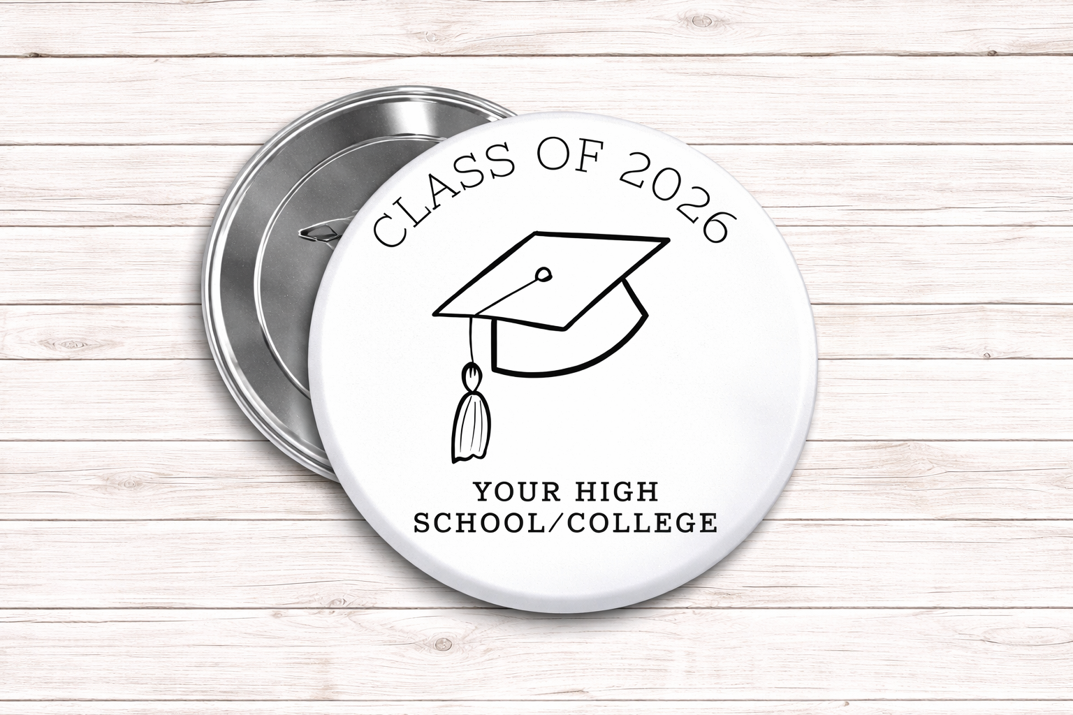 Black & White Grad Cap