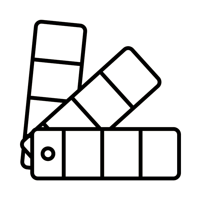 Outline of a wheelbarrow with three rectangular objects inside.