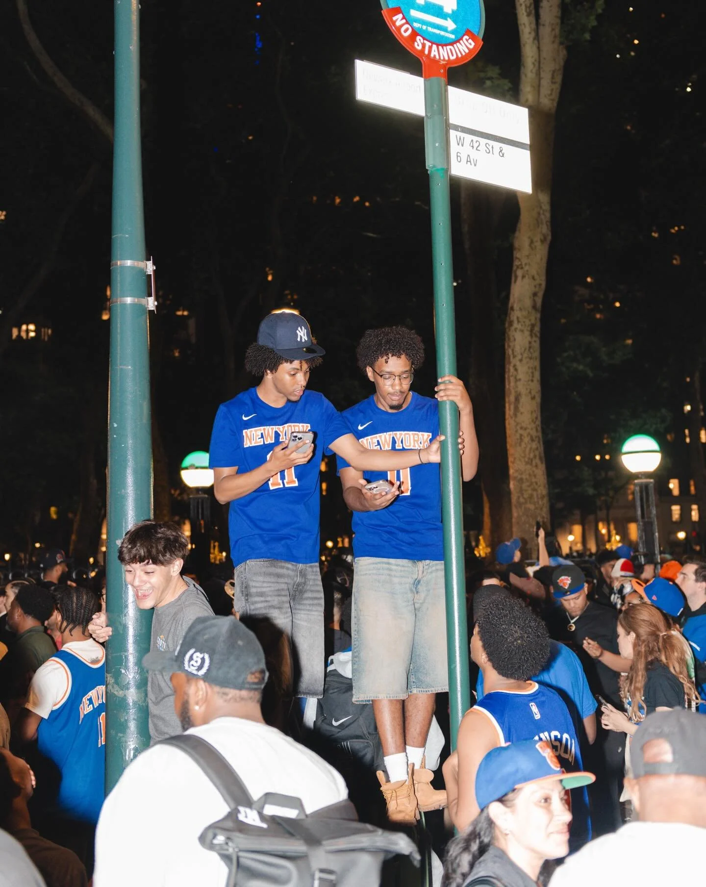 Knicks watch party at Bryant Park.