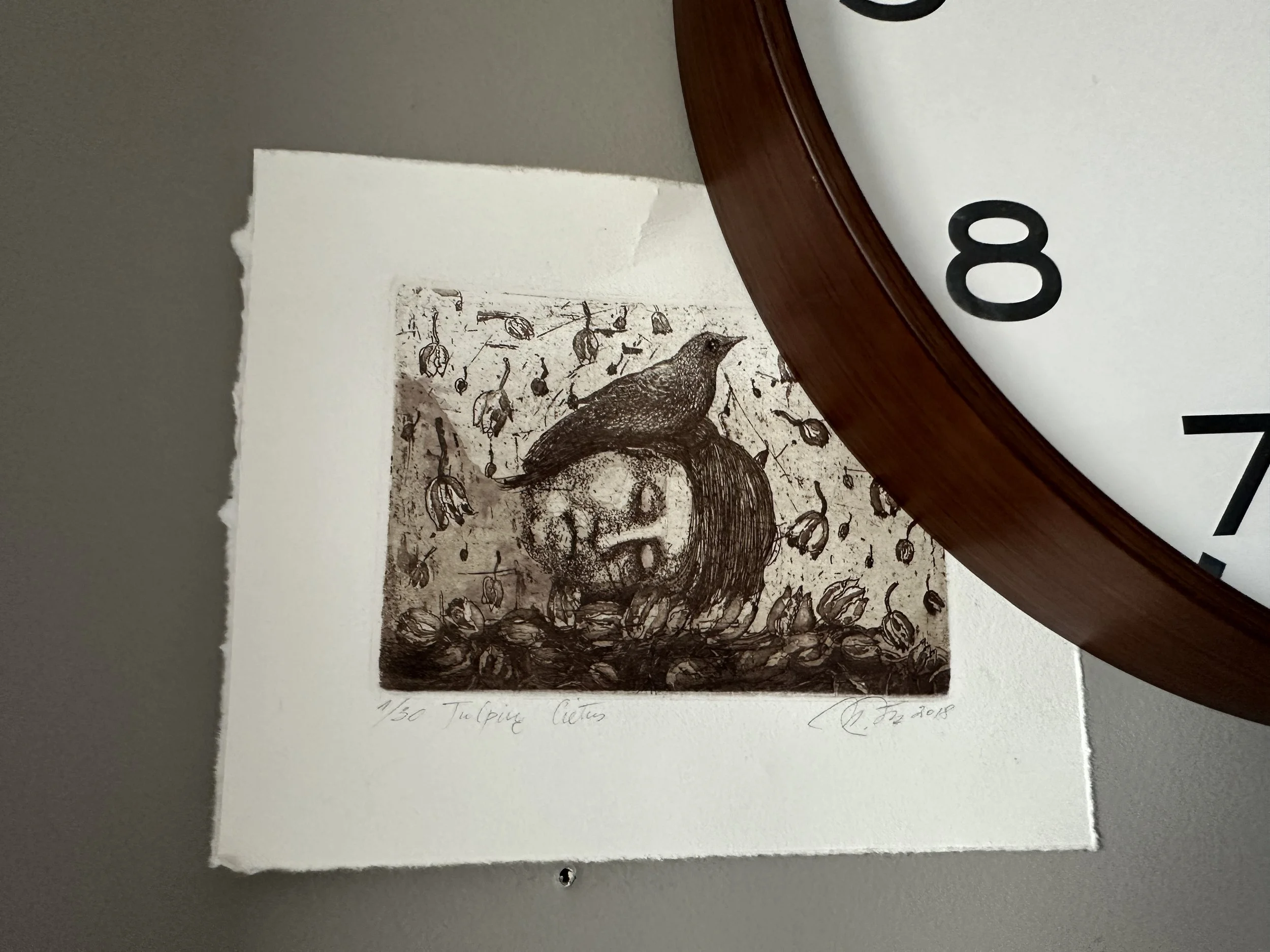 Nijole Saltenyte art at Renata Briggman's home called  Tulip Rain