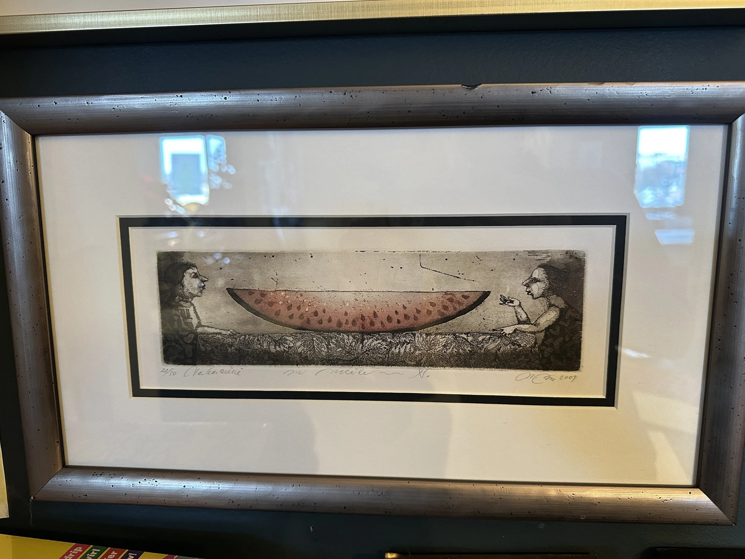 Nijole Saltenyte art in Renata Briggman's home