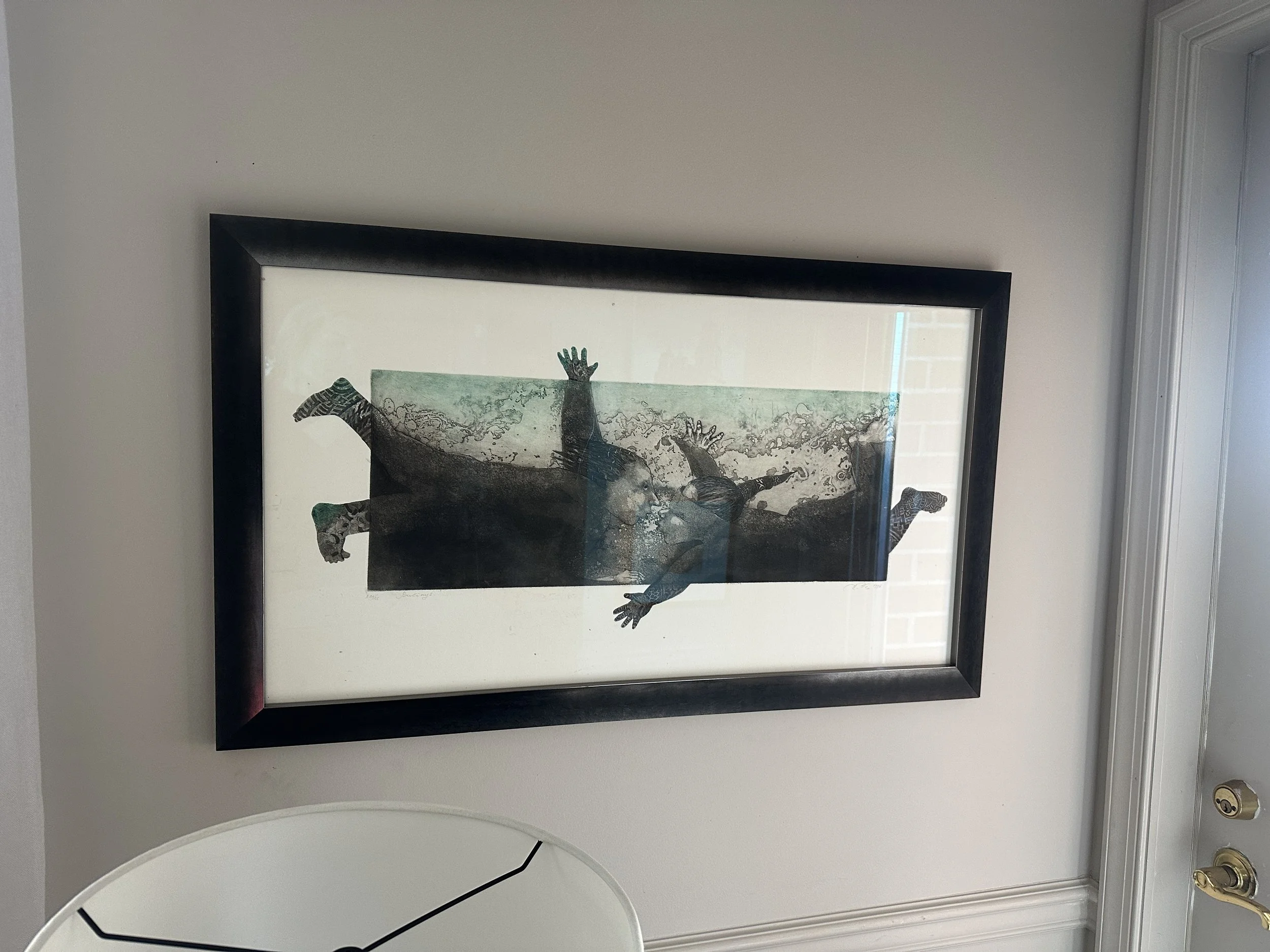 Nijole Saltenyte art at Renata Briggman's home called "Kiss"