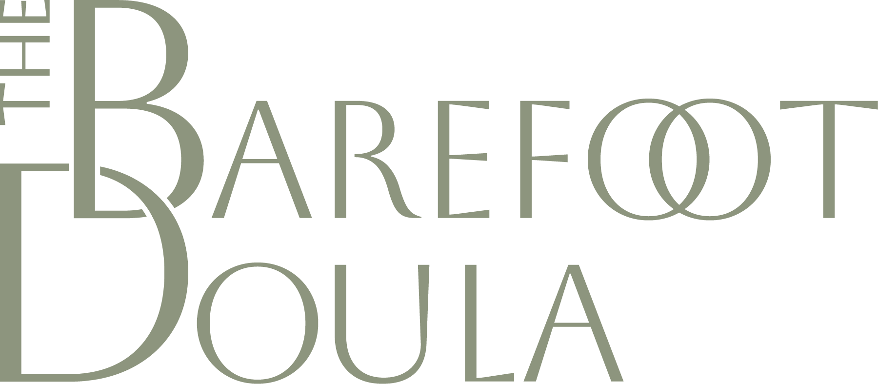 Text logo reading 'The Barefoot Doula' in a stylized font.
