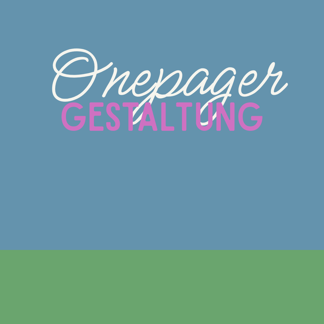 Onepager Gestaltung