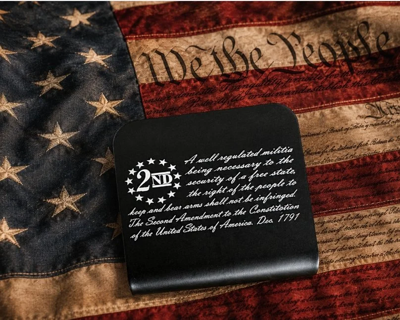 2nd Amendment Hat Clip, Patriotic Hat Accessory, American Freedom Gift, Engraved Metal Cap Clip, Constitutional Rights Gear, Gift for Him