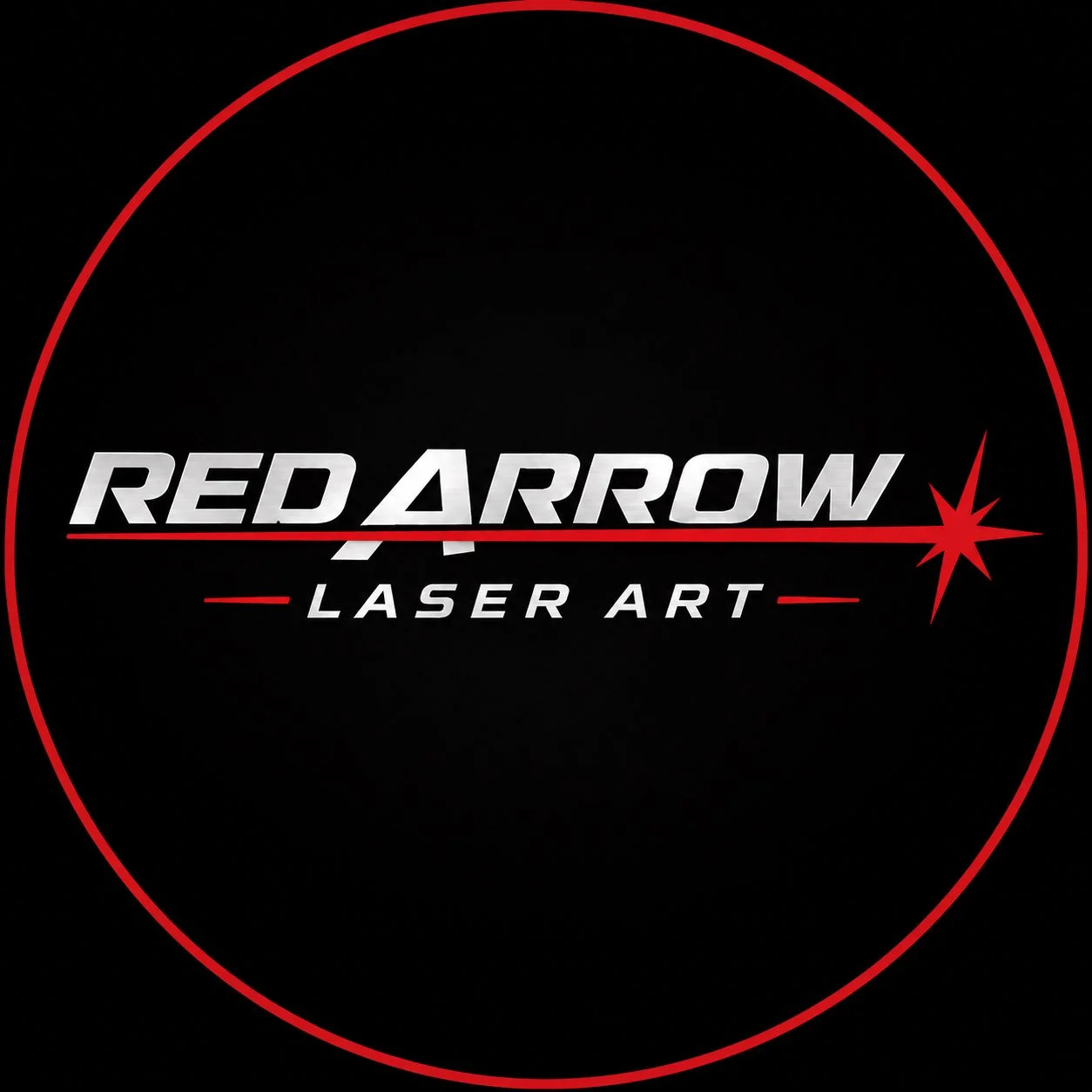 Red Arrow Laser Art