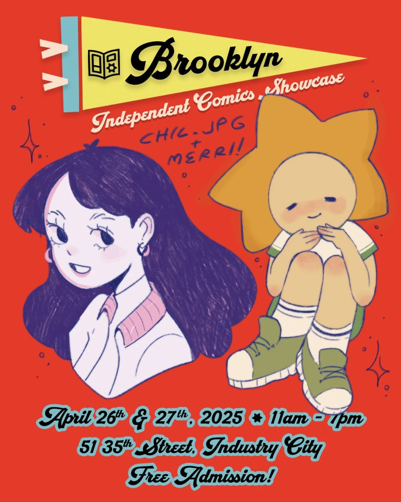 WE&rsquo;RE SO BACK!! ✨✨me + @merrifluous are gonna be at @bicsbrooklyn this year NEXT WEEK!! Come by and say hi! We can&rsquo;t wait :DDDDDD