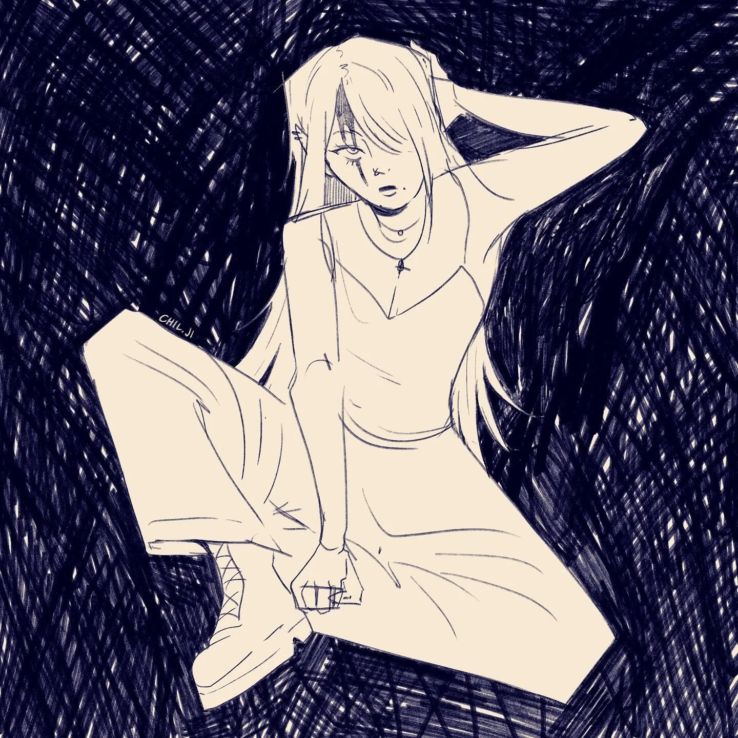 Sketch of my oc, Salem >:D I also got a little crazy with color lol.
.
.
.
.
.
#sketches #originalcharacterart #digitalart #latinaartistsofinstagram #originalart