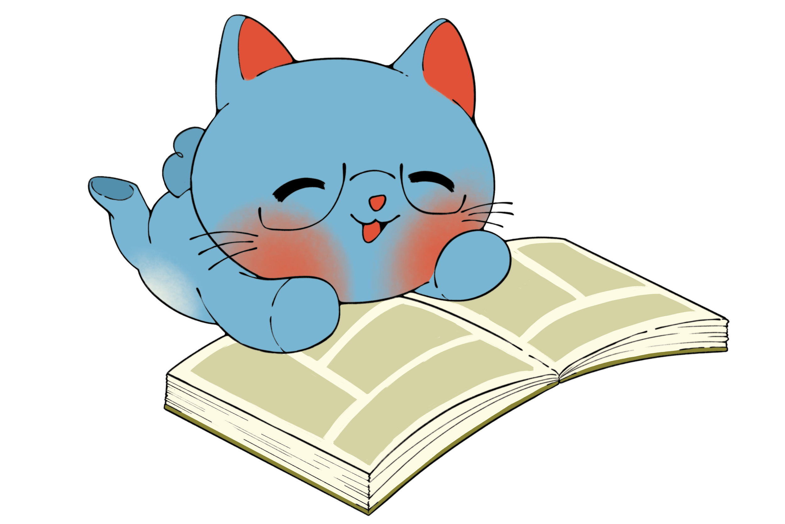 Chamo spot illustration (reading)