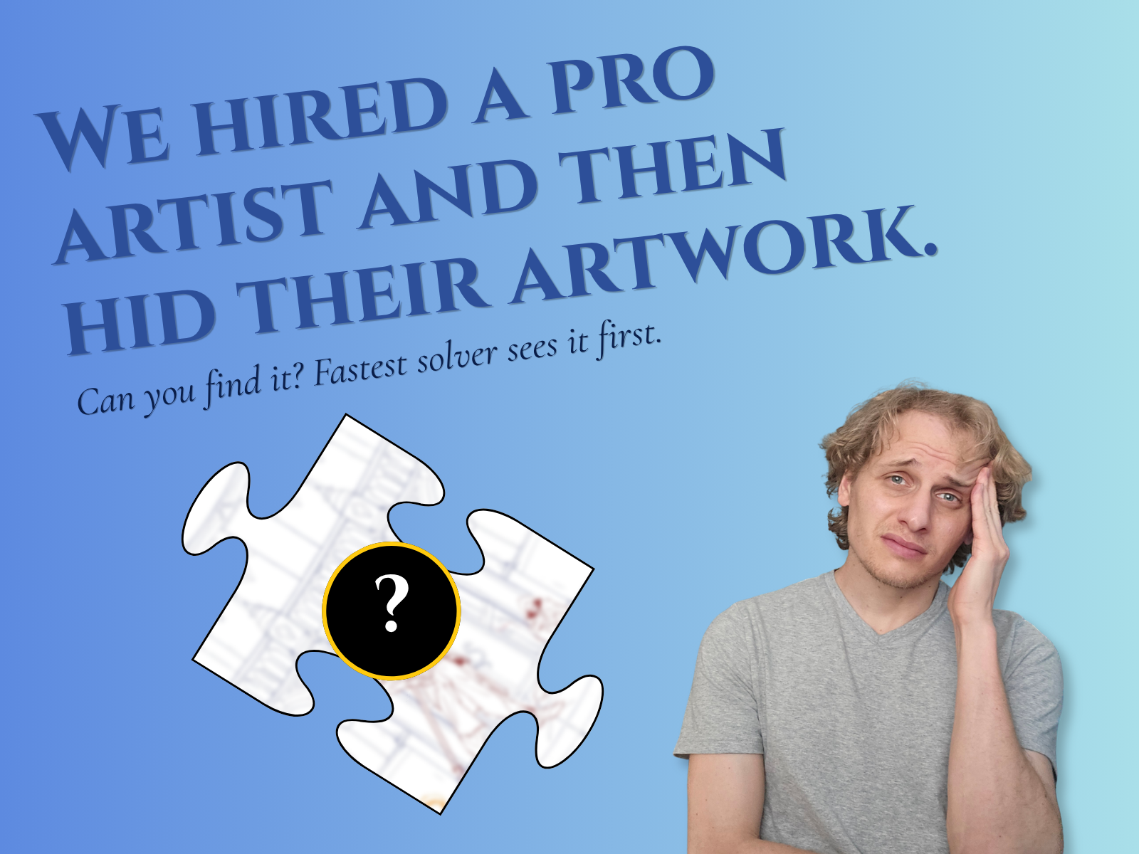 We hired a pro artist and then hid their artwork.