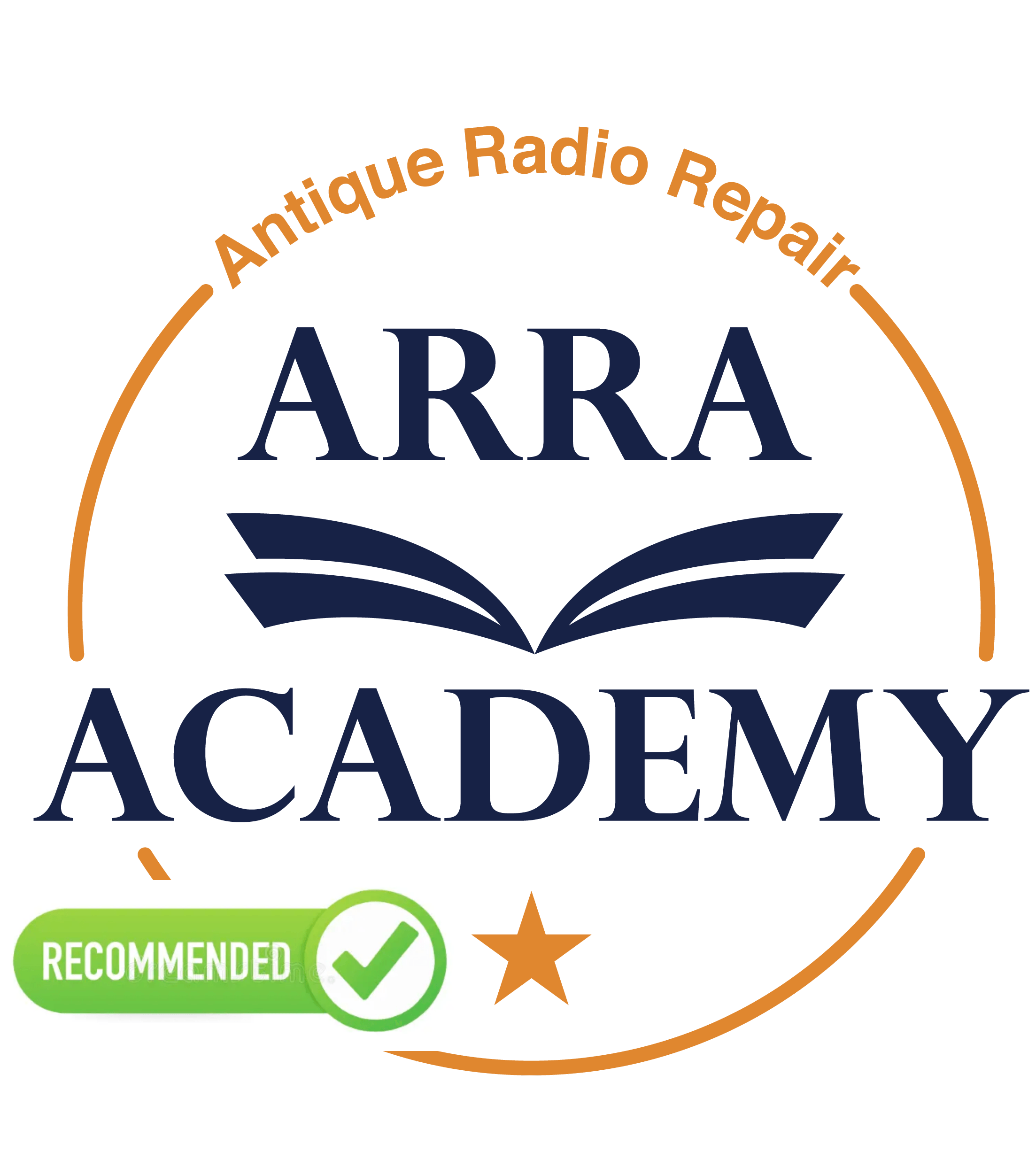 Vintage car radio repair course logo