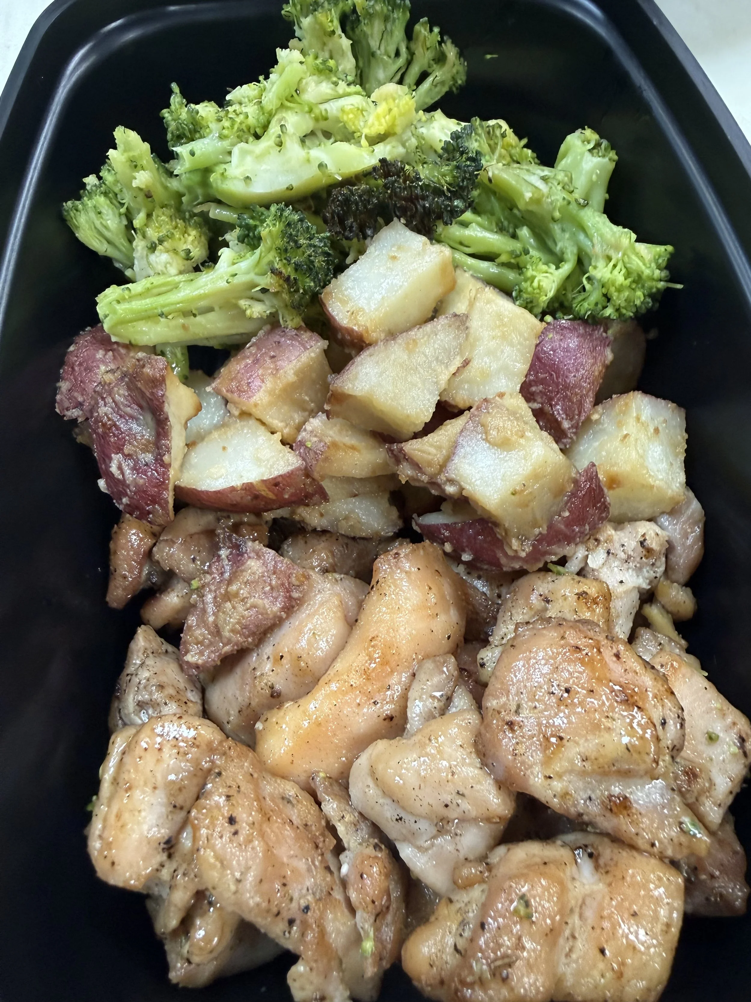 Chicken Thigh, Taters, & Roasted Broccoli - Staff