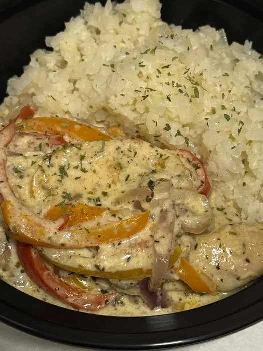 Creamy Chicken Scampi with Garlic Cauliflower Rice