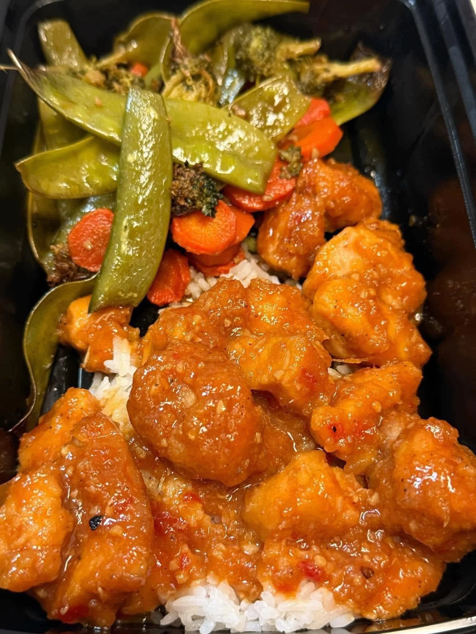 Sweet Chili Chicken with Jasmine Rice & Asian Roasted Vegetables
