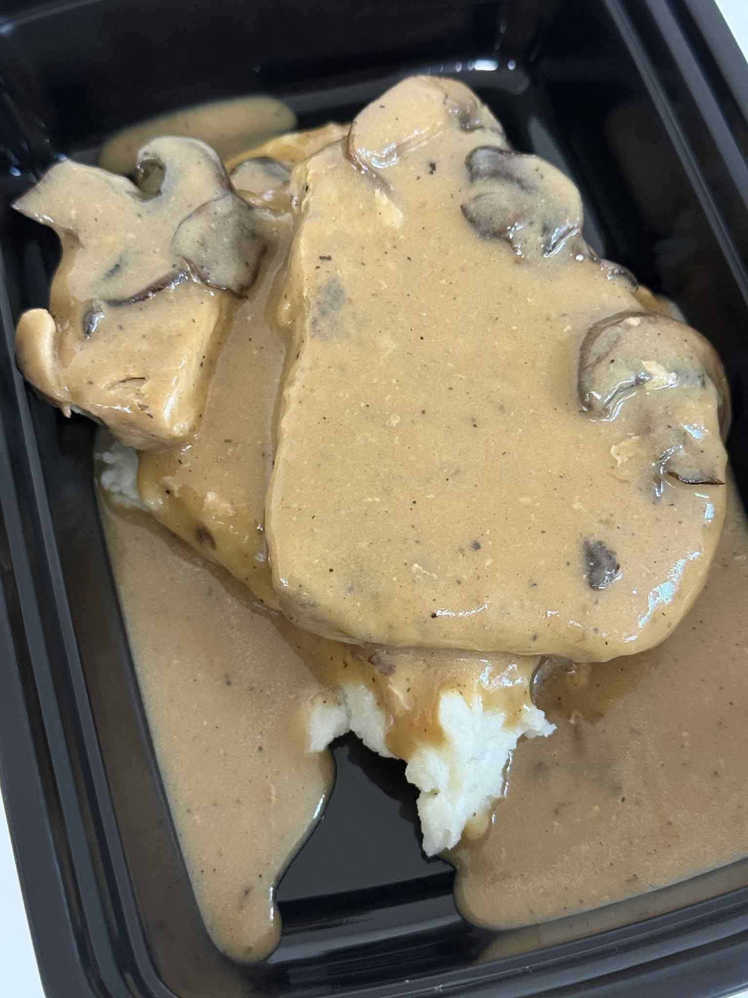 Smothered Pork Chops with Mashed Potatoes - Staff