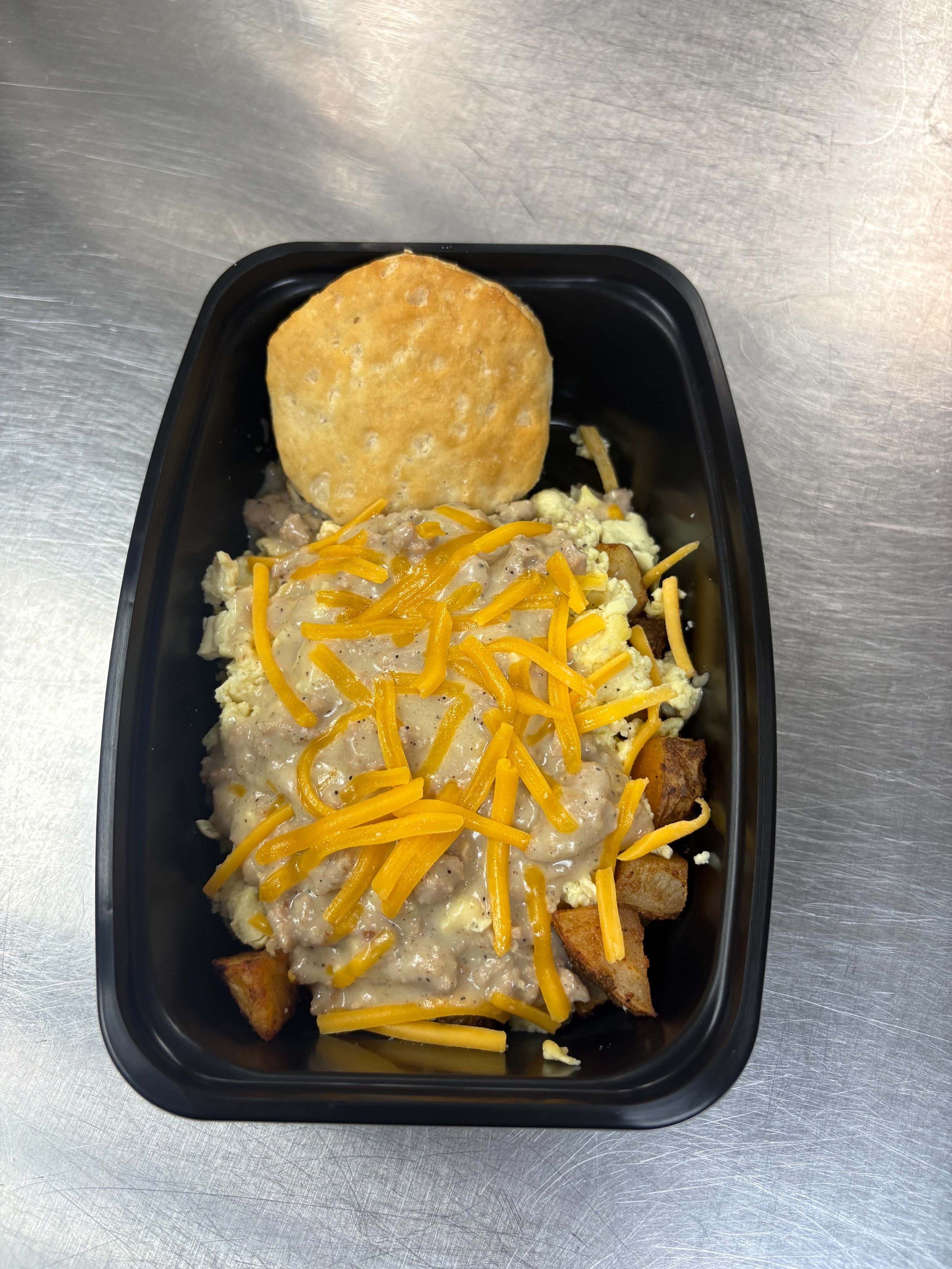 Loaded Biscuits & Gravy Breakfast Bowl