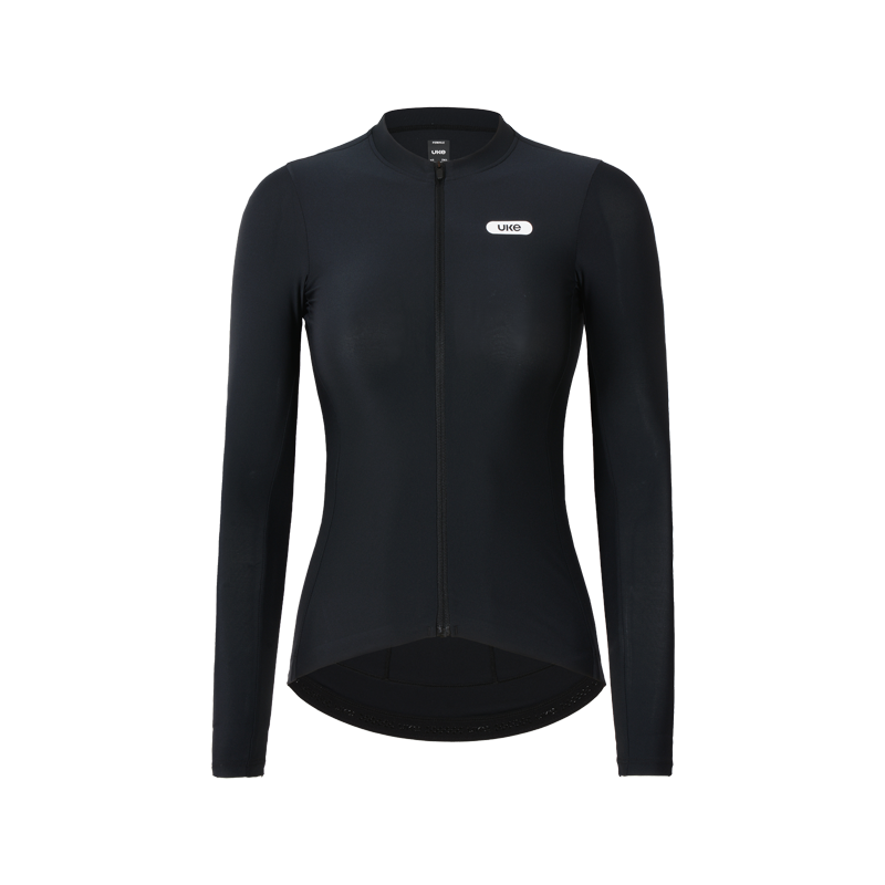 Women's Road Jersey Long Sleeves Summer - Black