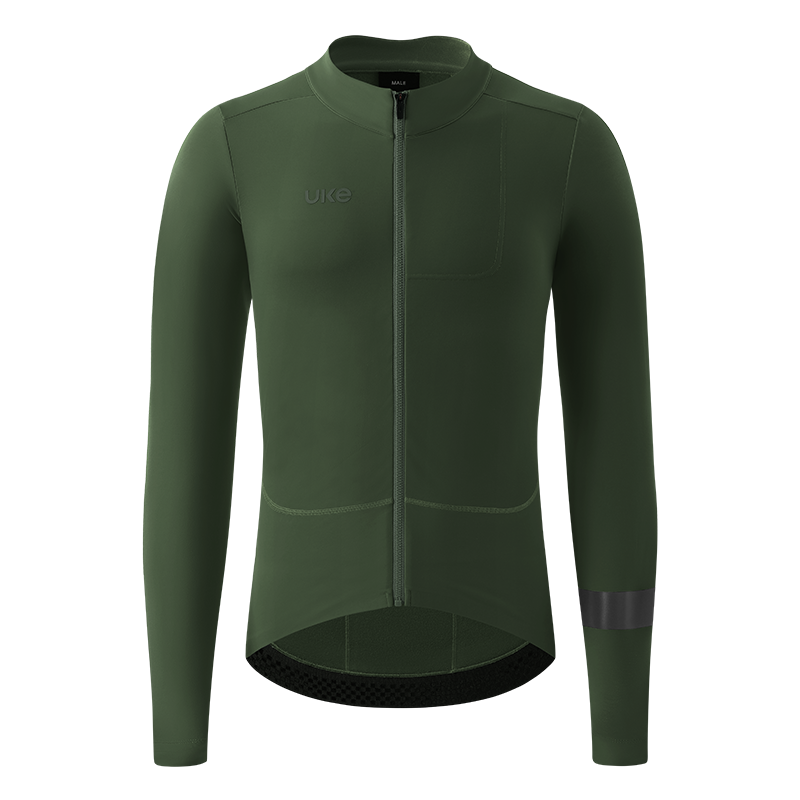 Men's Thermal Cycling Jacket (PR-1 astrolabe) - Deep Moss Green