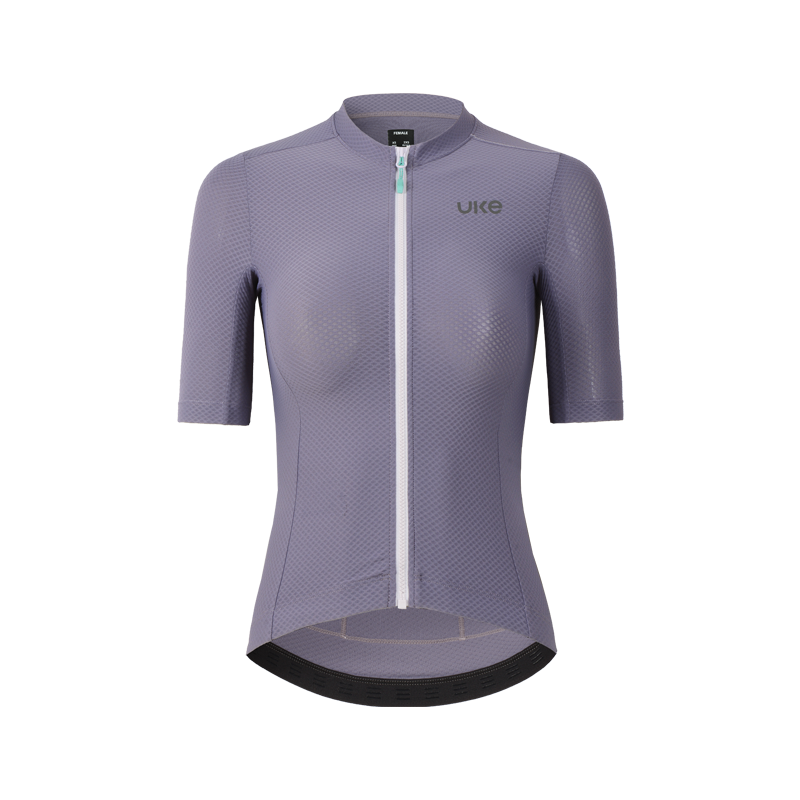Women's Road Jersey Short Sleeves - Grey grape purple