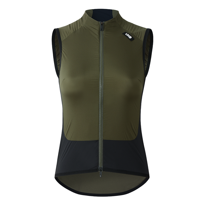 Women's Cycling Gilet Summer - Olive Green
