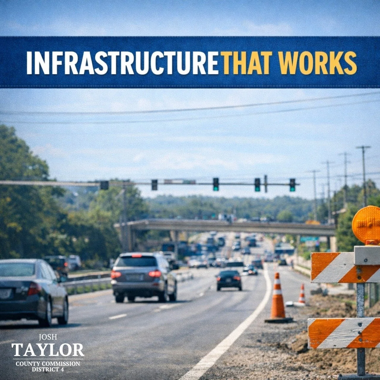 One of the most common concerns I hear is about roads, traffic, and infrastructure. People see the growth, and they&rsquo;re asking whether we&rsquo;re keeping up. In many cases, we&rsquo;re not, and that&rsquo;s something we have to address.

Infras